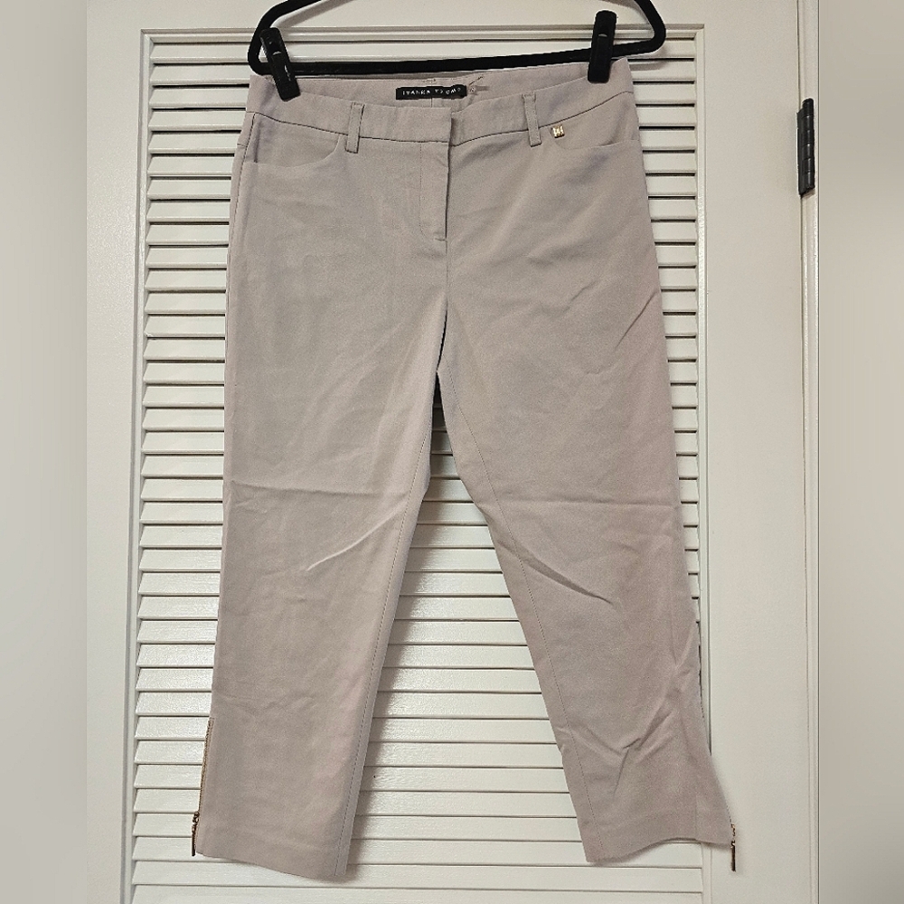 Ivanka Trump - Straight Cropped Length Pant Zippered Ankles & Pockets